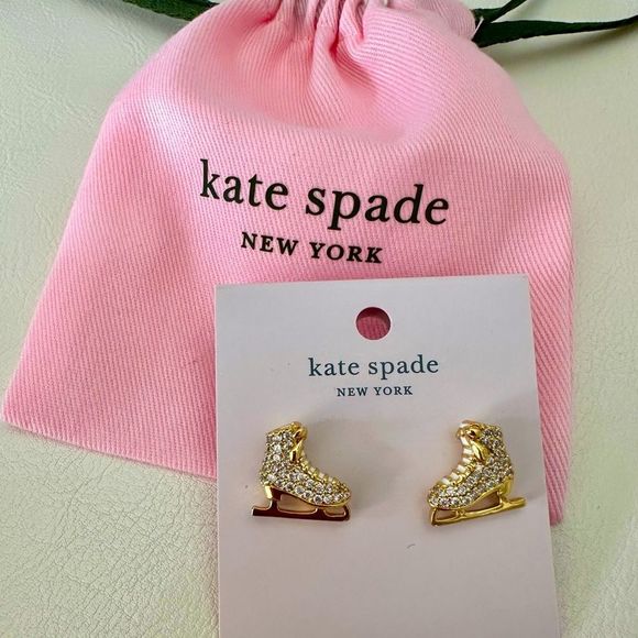 kate spade Jewelry - Kate Spade Snow Day, ice skate stud earrings.
